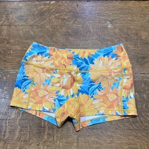 Feed me fight me sunflower‎ shorts sz medium athletic